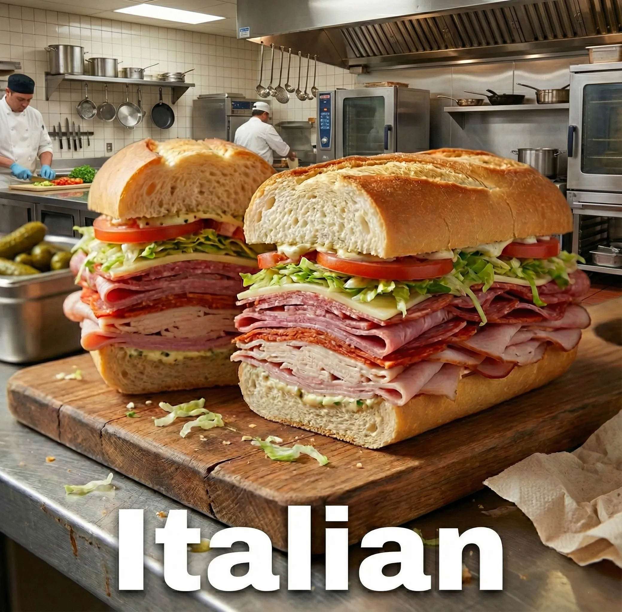 Delicious Italian sandwich at Hollywood Snack Shack